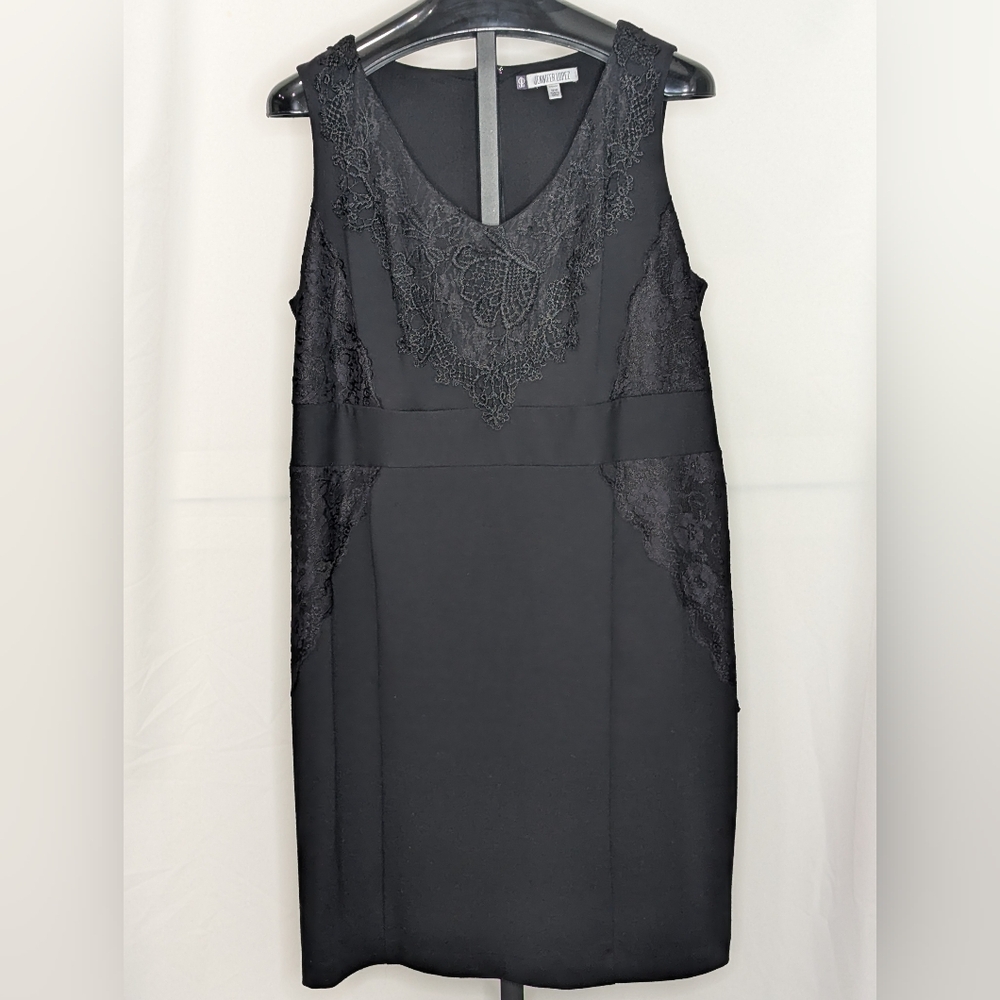 Jennifer Lopez Black Textured Dress